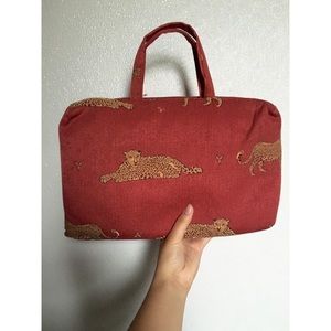 Vintage Leopard Pouch/Purse Travel Set